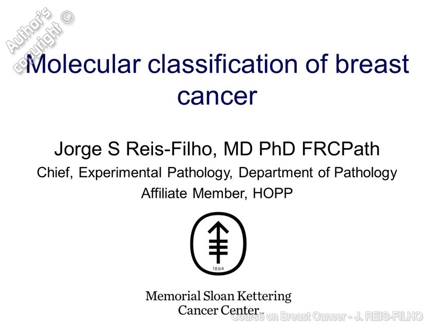 Molecular Classification Of Breast Cancer